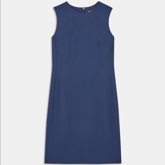 Theory Sleeveless Fitted Dress in Good Wool - Picture 4 of 6